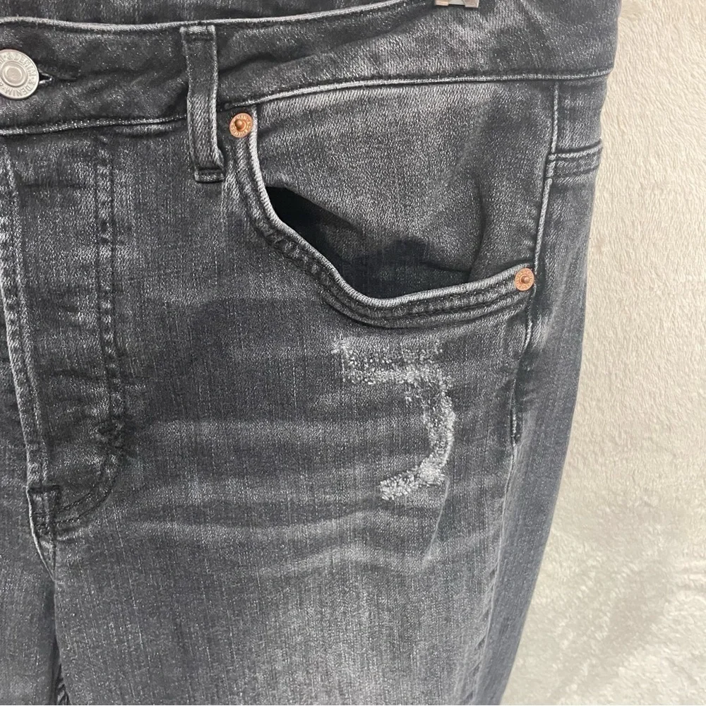 H&M skinny ankle high waist skinny jeans black buttonfly size 33